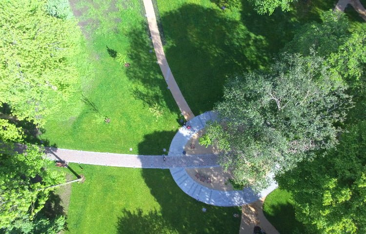 Winckley Square Gardens from above