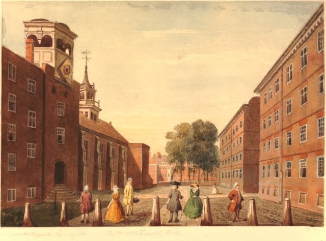 View of the old Middle Temple Hall