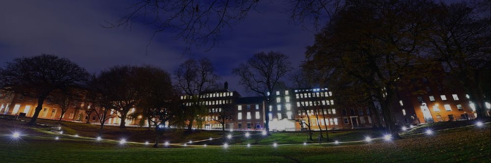 Winckley Square Gardens at night